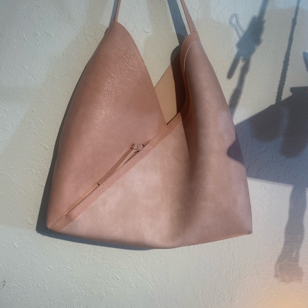 Blush pink hobo bag